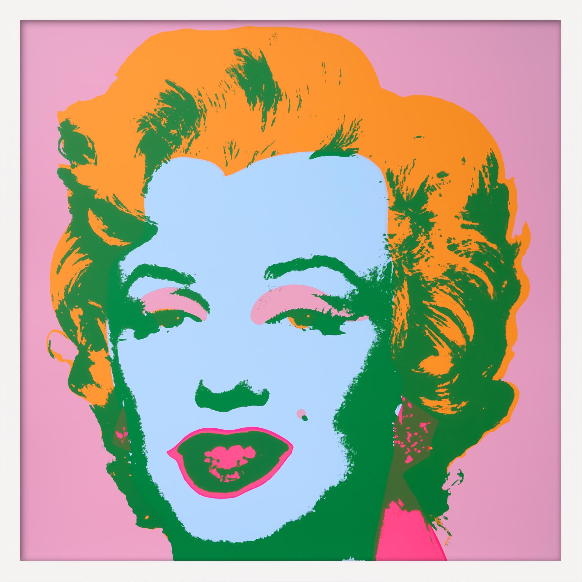 Andy Warhol: Bild ‚Sunday B. Morning Marilyn Hellblau, Grün, Gelb, Pink‘