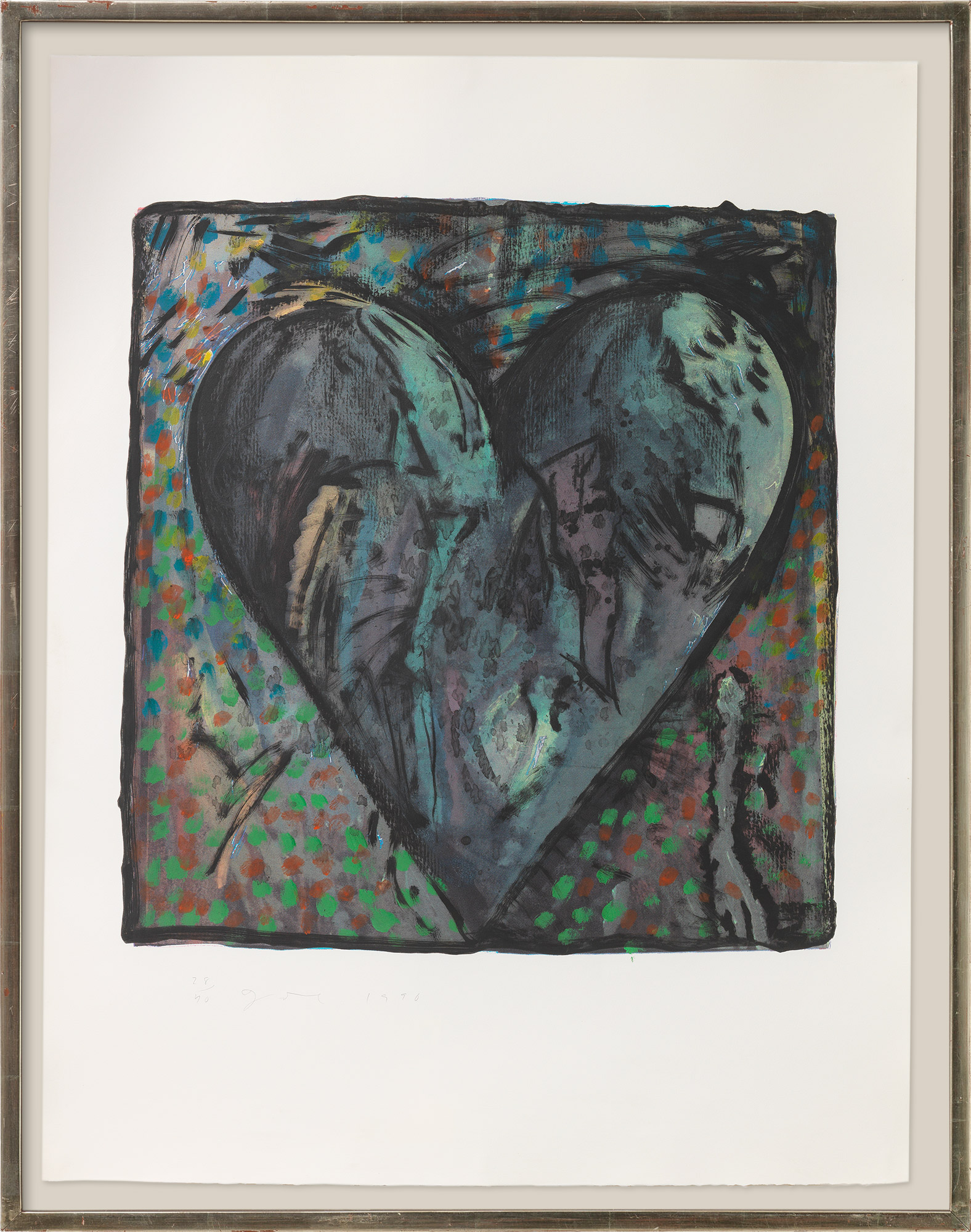 Jim Dine: Bild ‚The Hand-Coloured Viennese Hearts VI‘ (1990)