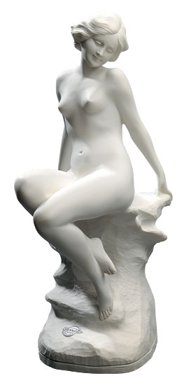 Skulptur "Leda", Kunstmarmor von Giuseppe Bessi