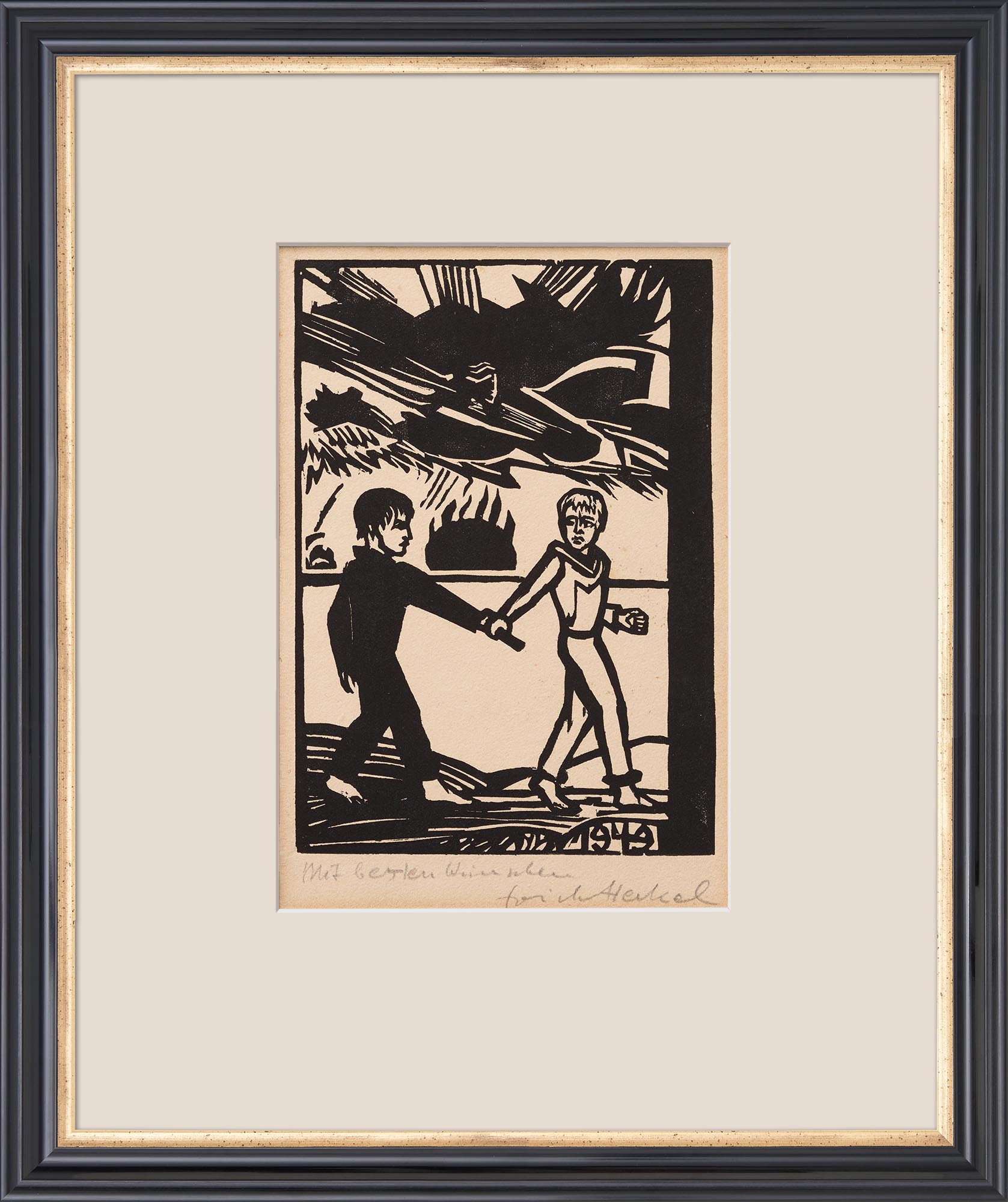 Erich Heckel: Bild ‚Stafettenläufer (18. Jahresblatt)‘ (1948)