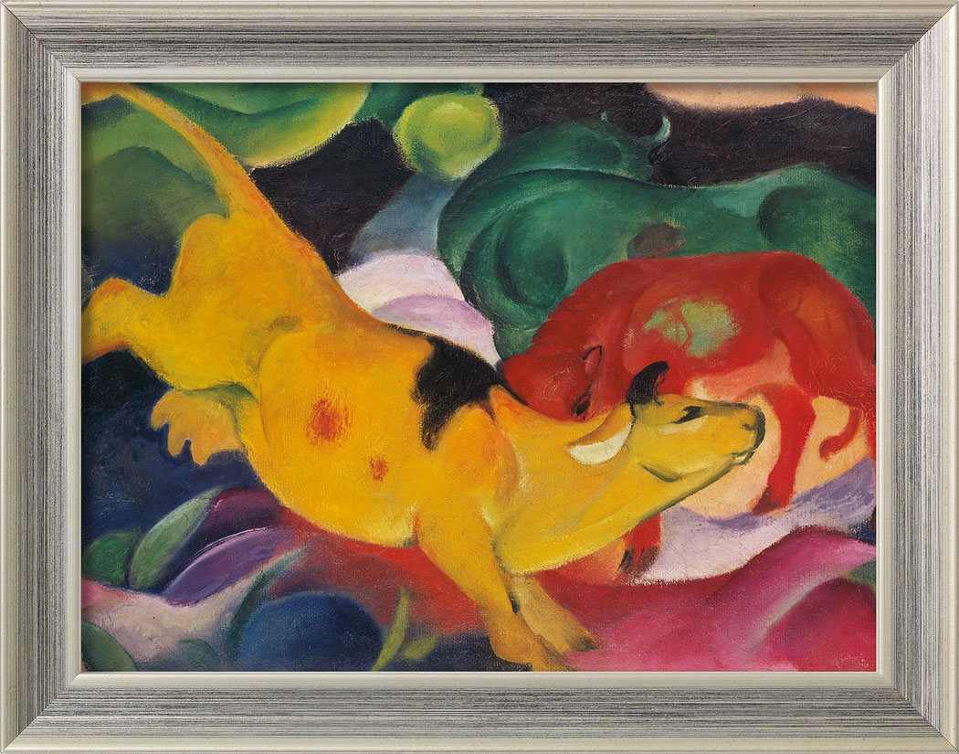 Picture "Cows Yellow-Red-Green" (1912), framed by Franz Marc