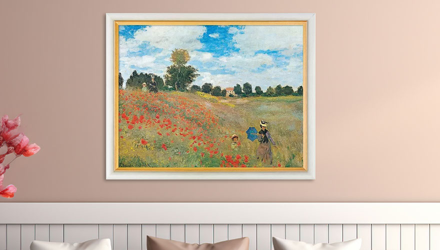 Claude Monet: Picture 'Les coquelicots à Argenteuil (Poppy Field near Argenteuil)'