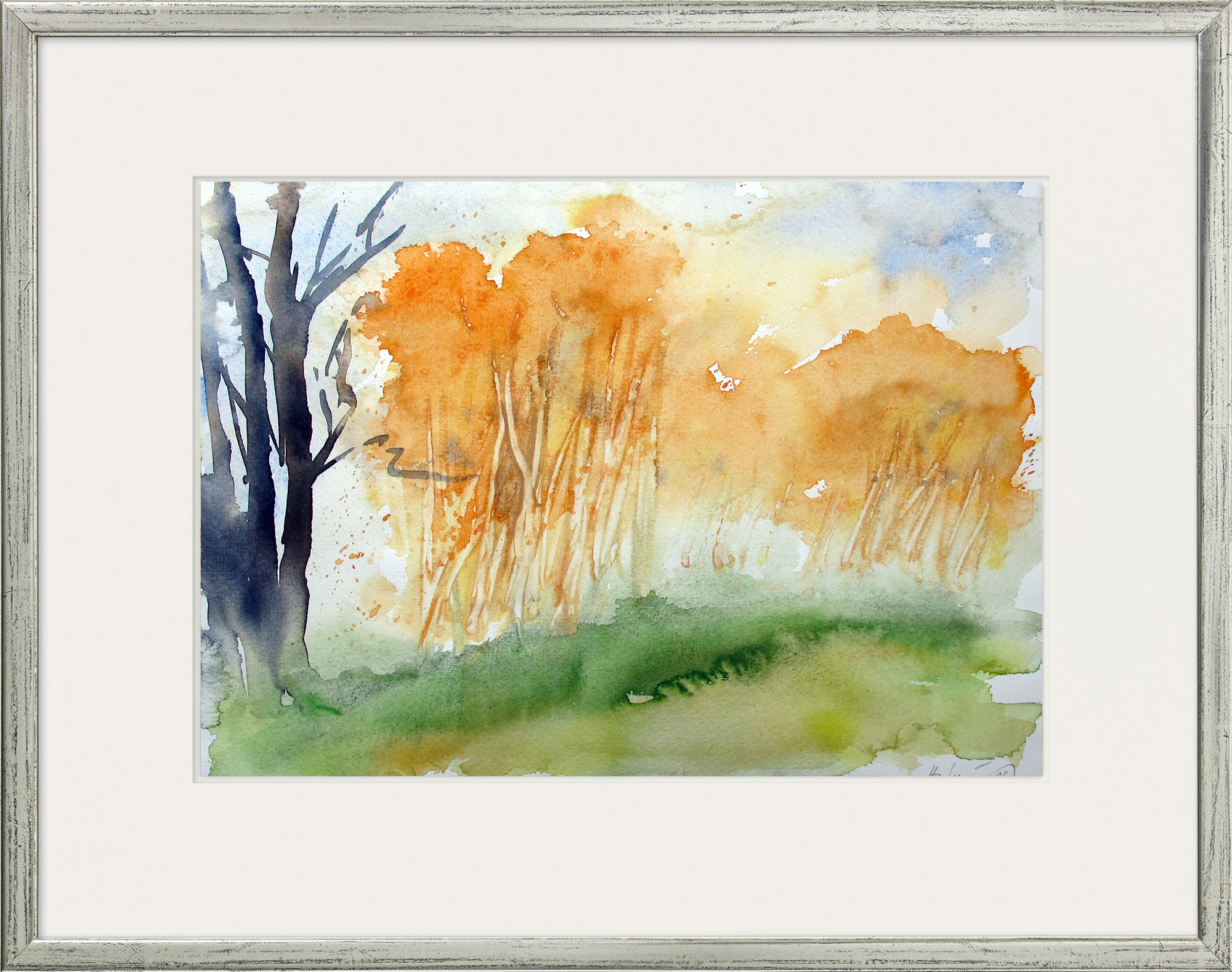 Hans-Jürgen Gaudeck: Bild ‚Flammende Herbstbäume‘ (2022) (Unikat)