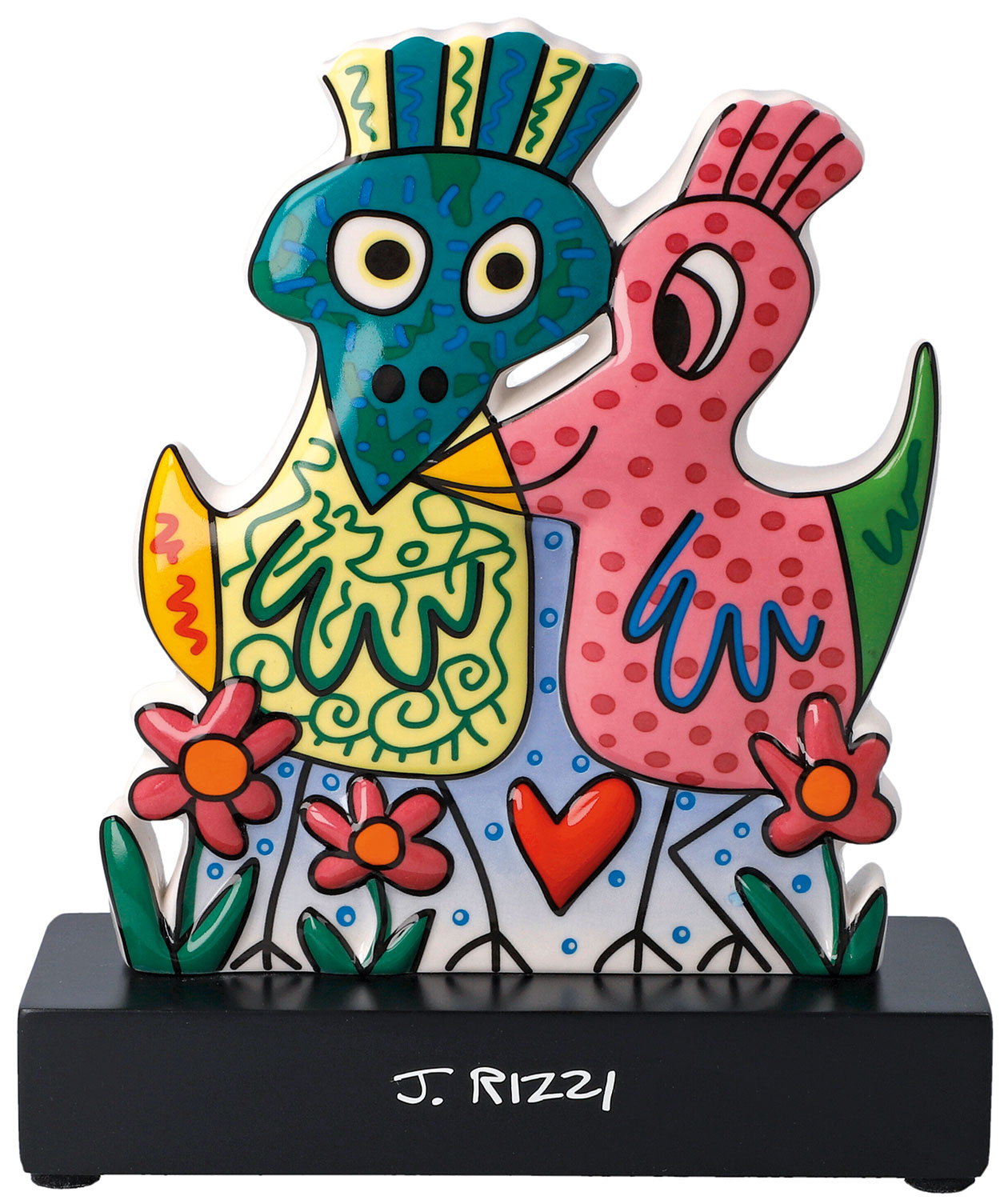Porcelain Object "Love Birds" by James Rizzi