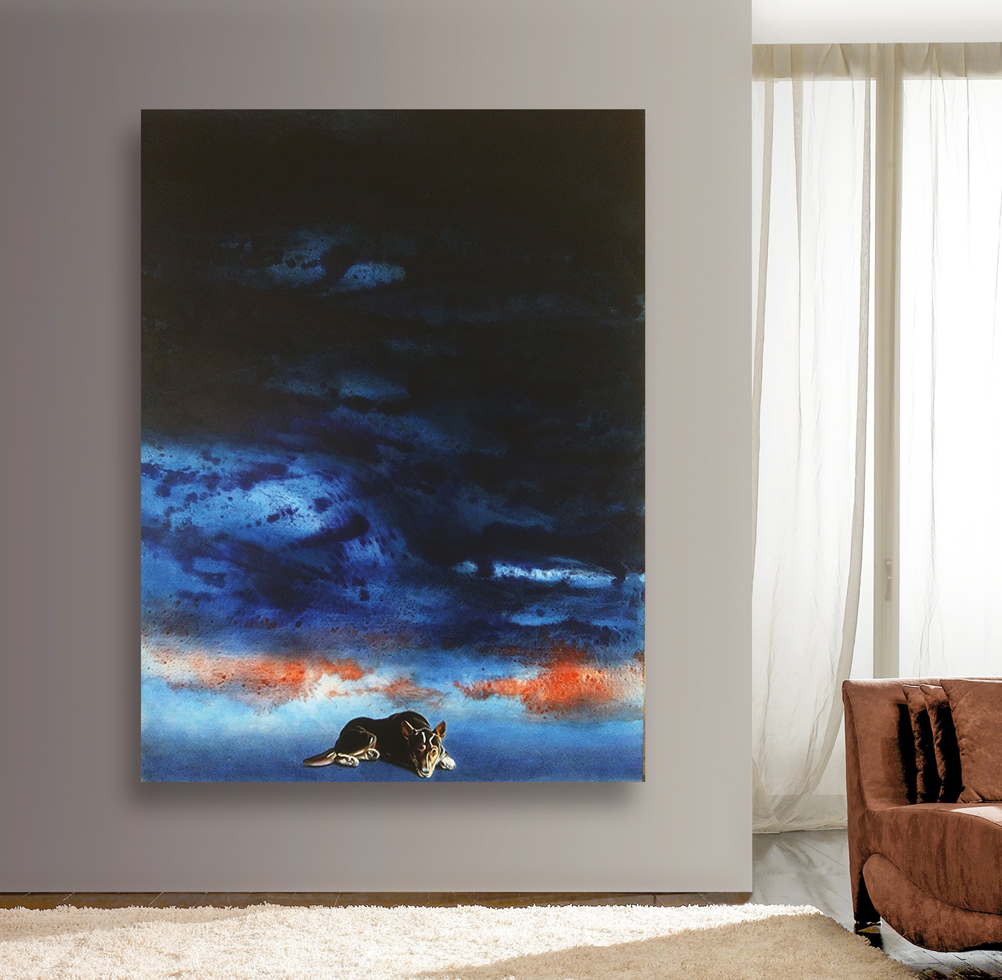 Andreas Amrhein: Bild ‚o.T.‘ (Hund) (2017) (Unikat)