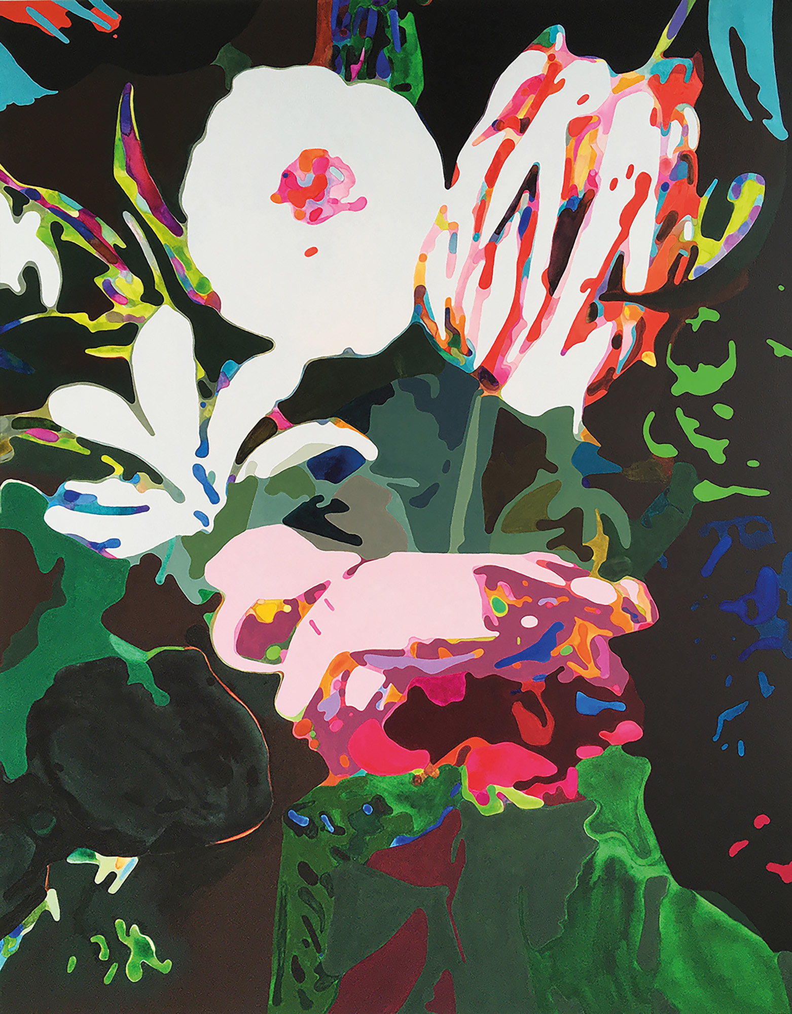 Bild "A tulip and other flowers" (2022) (Unikat) von Ulrike Bultmann