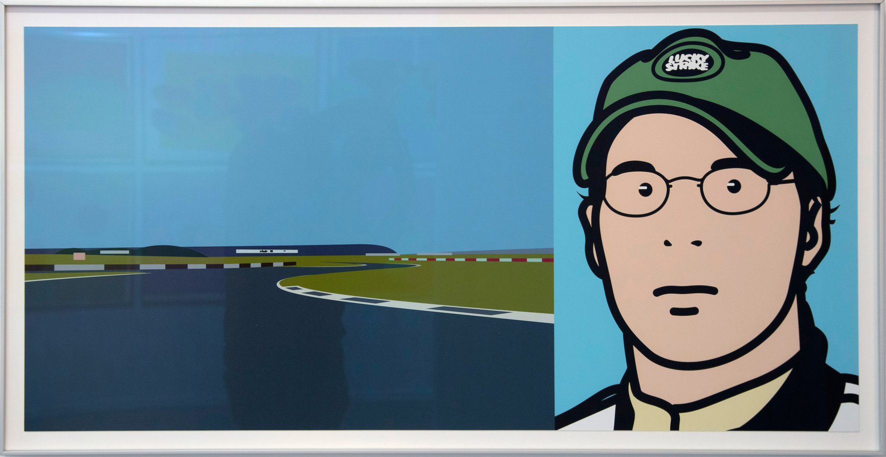 Julian Opie: Bild ‚Imagine you are driving (fast)/Jacques‘ (2002) (Unikat)