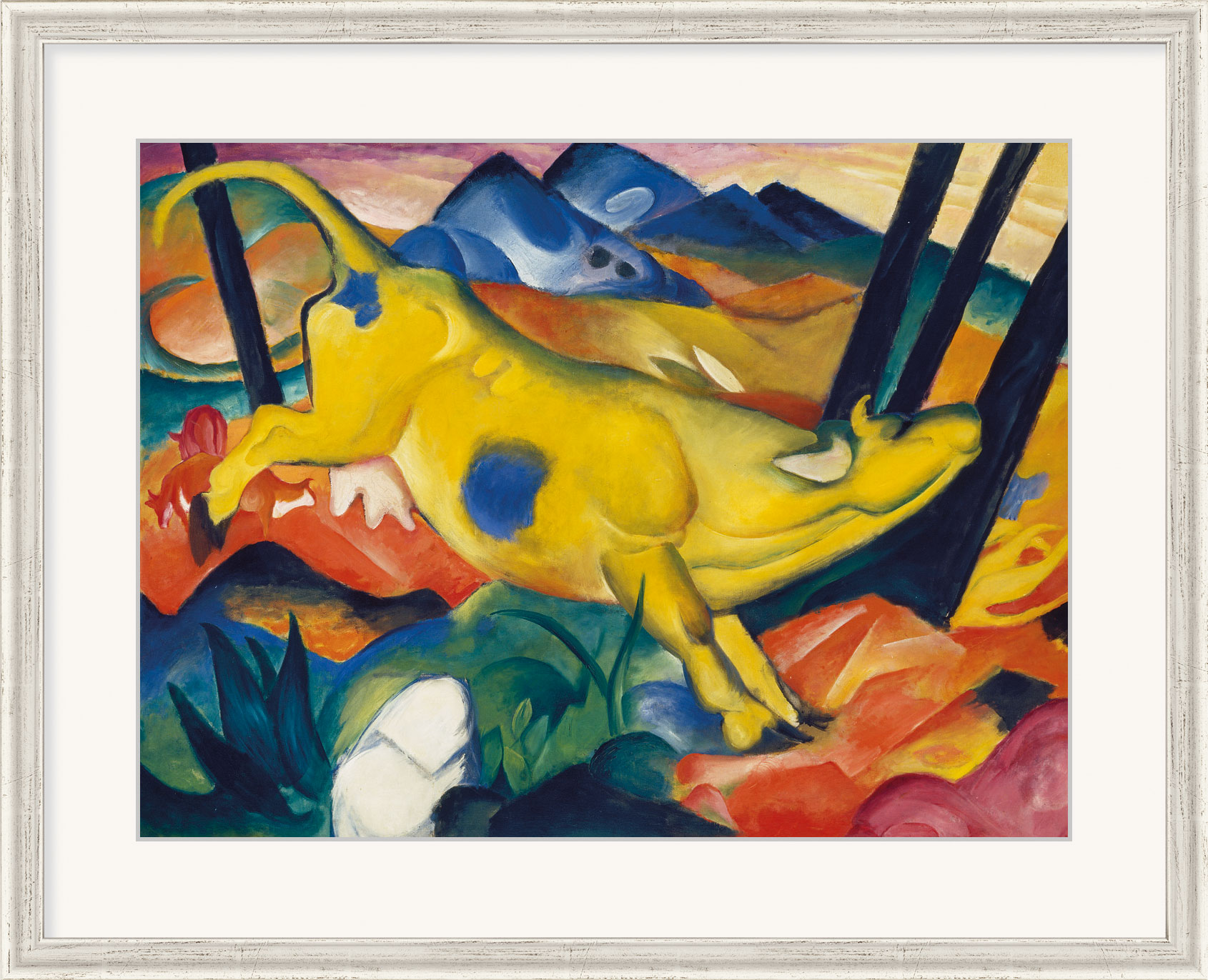 Bild &quot;Die gelbe Kuh&quot; (1911) , gerahmt von Franz Marc kaufen ars mundi