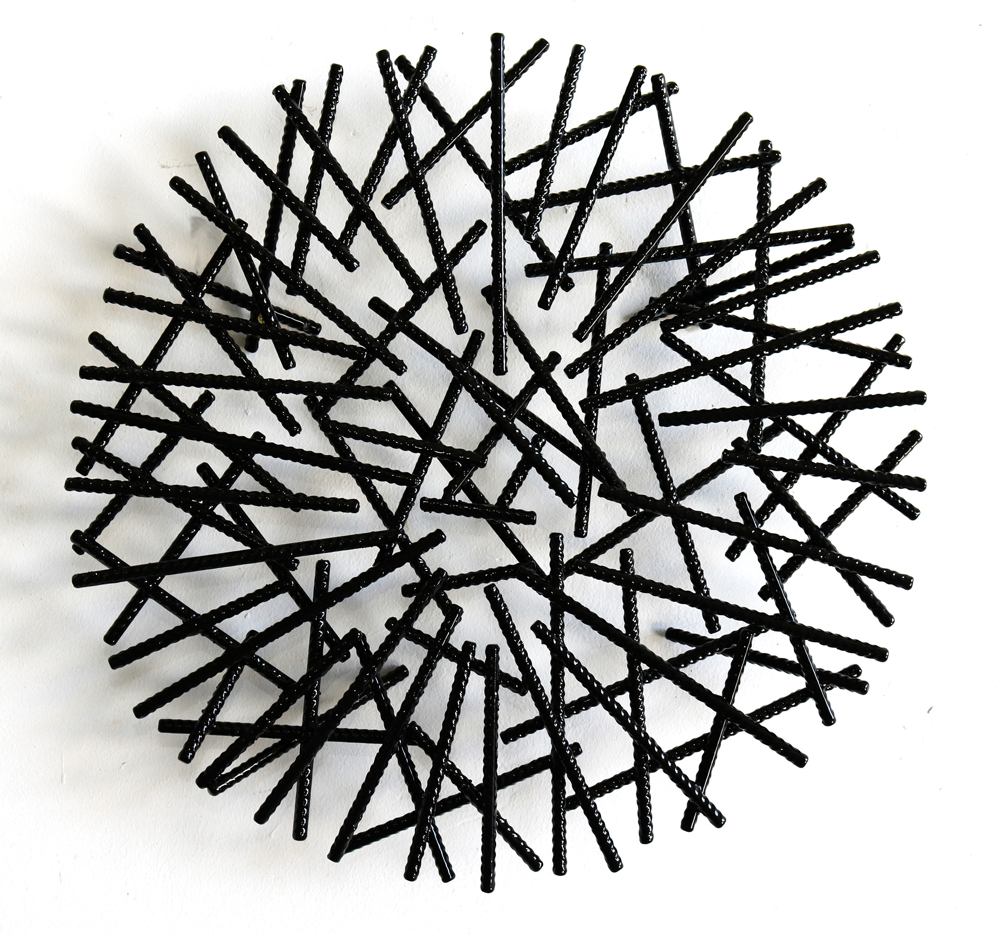Christine Liebich: Wandobjekt ‚Maze Round Black‘ (2025) (Unikat)