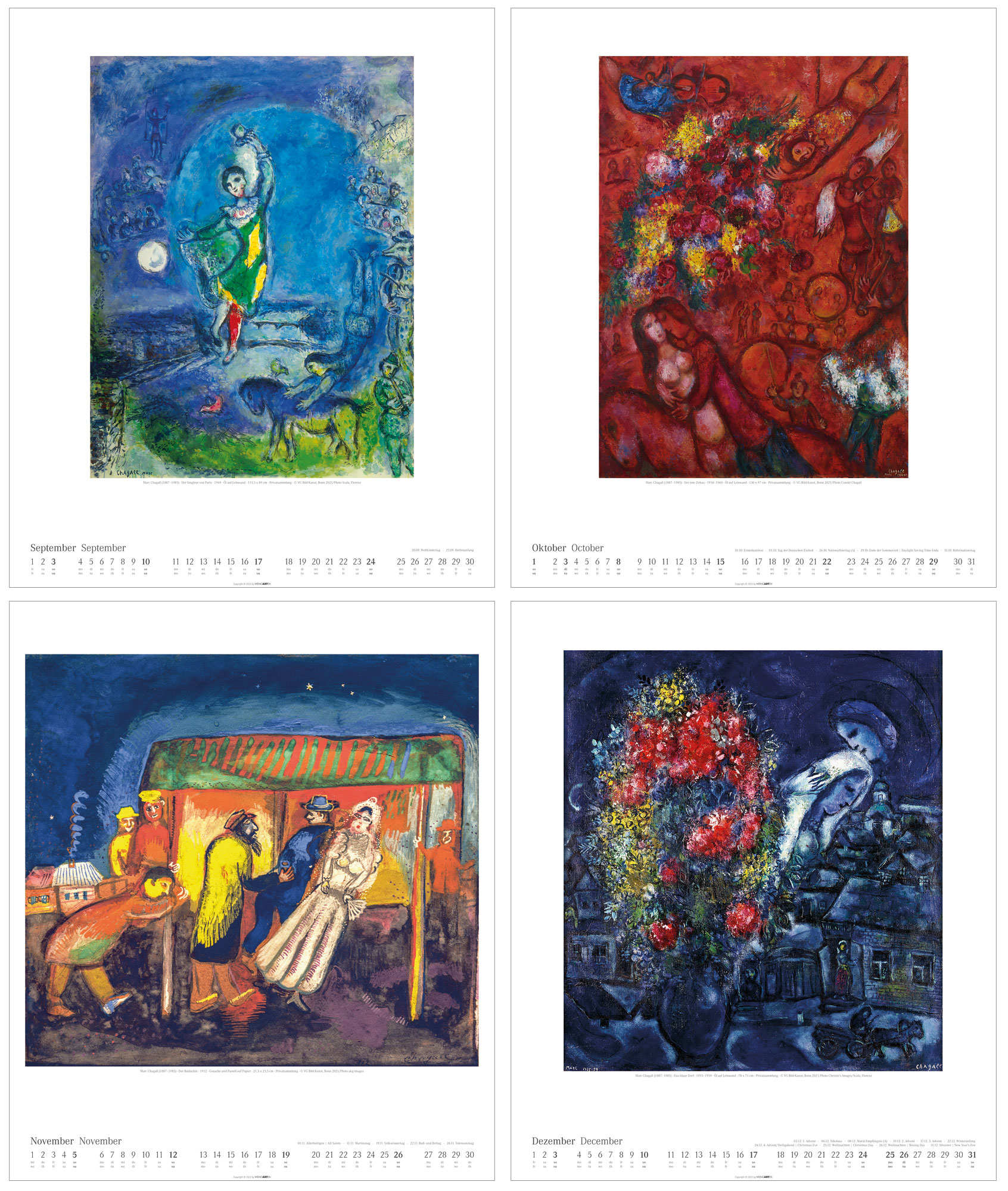 Buy Artist calendar 2023 by Marc Chagall | ars mundi