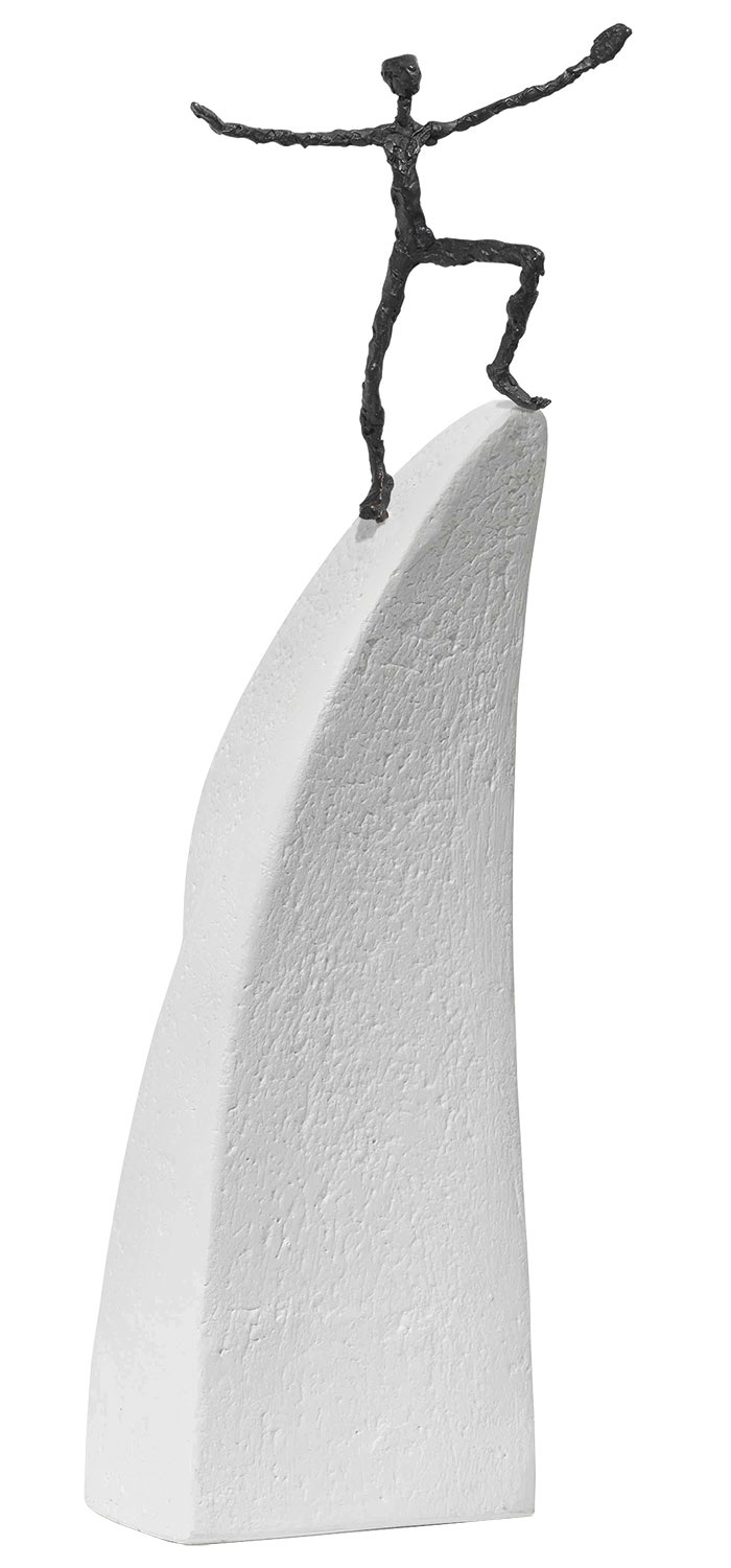 Skulptur "Die Zukunft jetzt", Bronze auf Steinguss von Luise Kött
