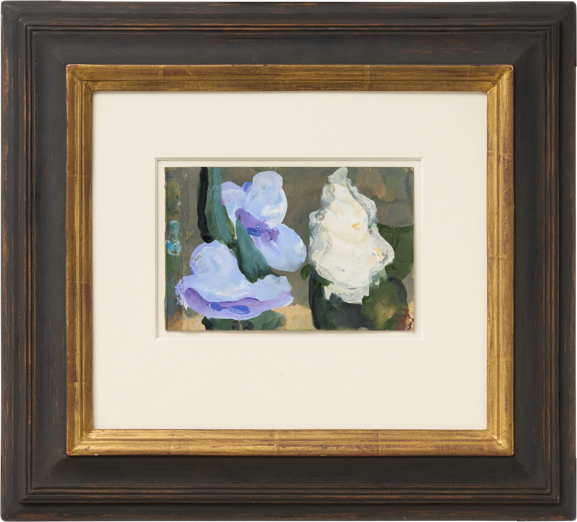 Klaus Fußmann: Bild ‚Hellblaue und weiße Blumen‘ (2003) (Unikat)