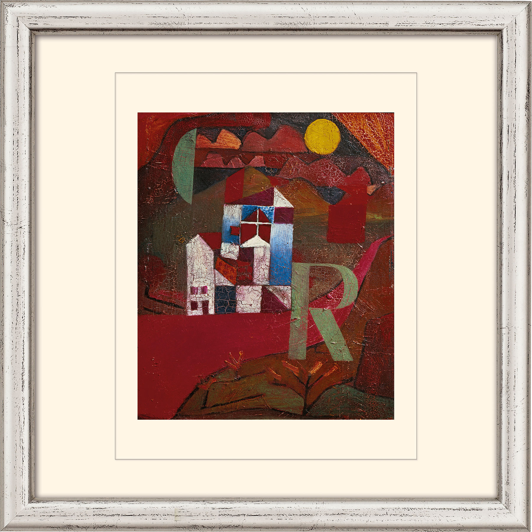 Bild "Villa R." (1919), gerahmt von Paul Klee