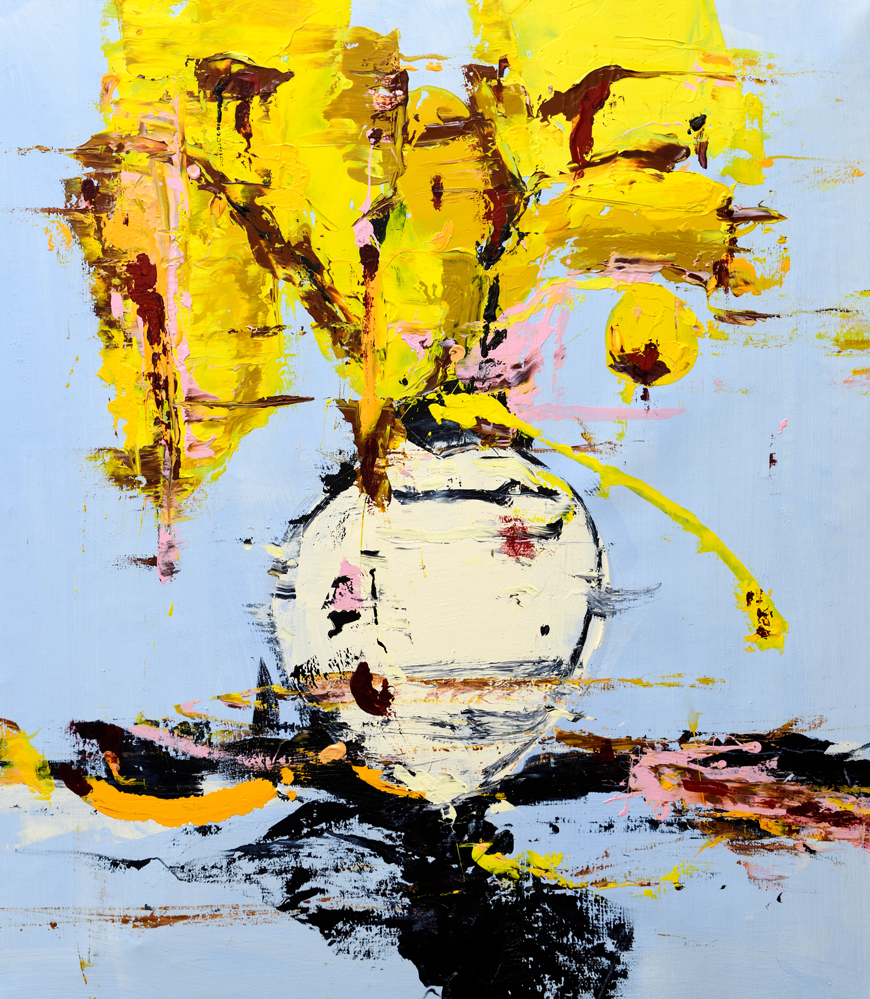 Lars Teichmann: Bild ‚yellow-flowers-4‘ (2024) (Unikat)