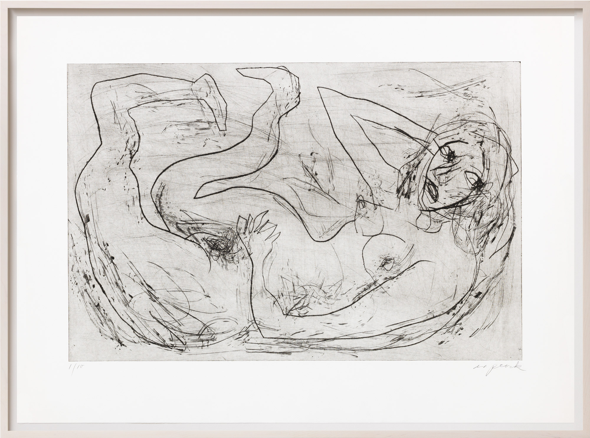 A. R. Penck: Bild ‚Akt mit krummen Beinen‘ (1987/88)