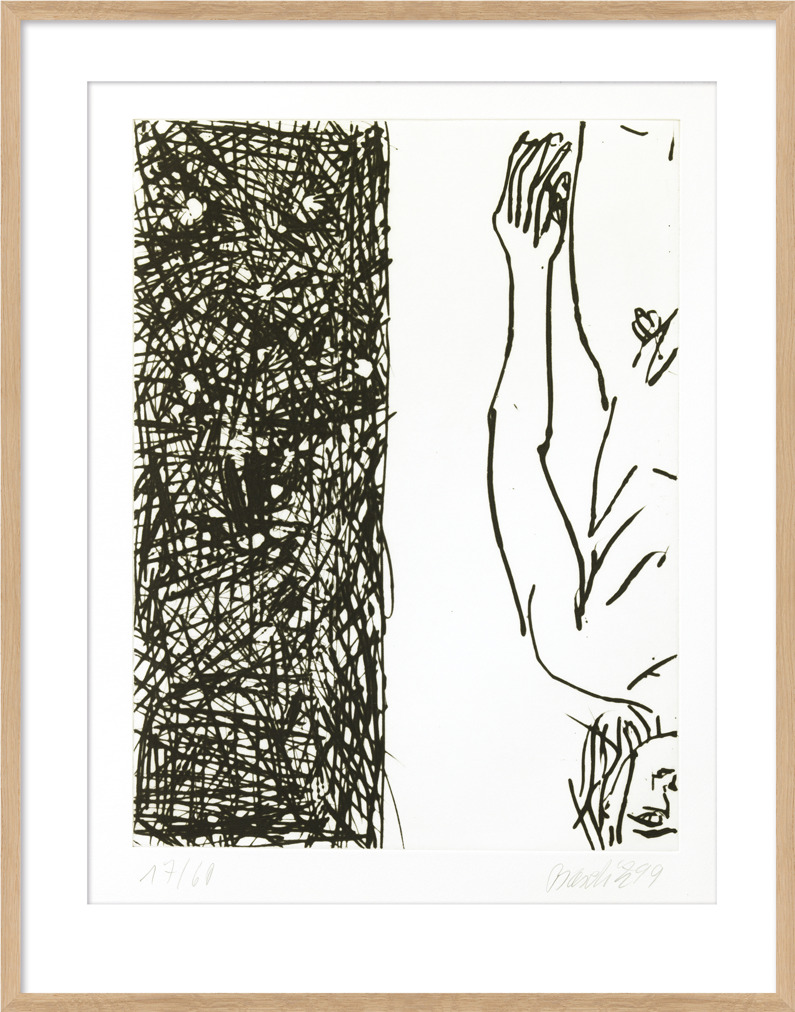 Georg Baselitz: Bild ‚Ohne Titel X.‘ aus der Mappe ‚Signs‘ (1999/2000)