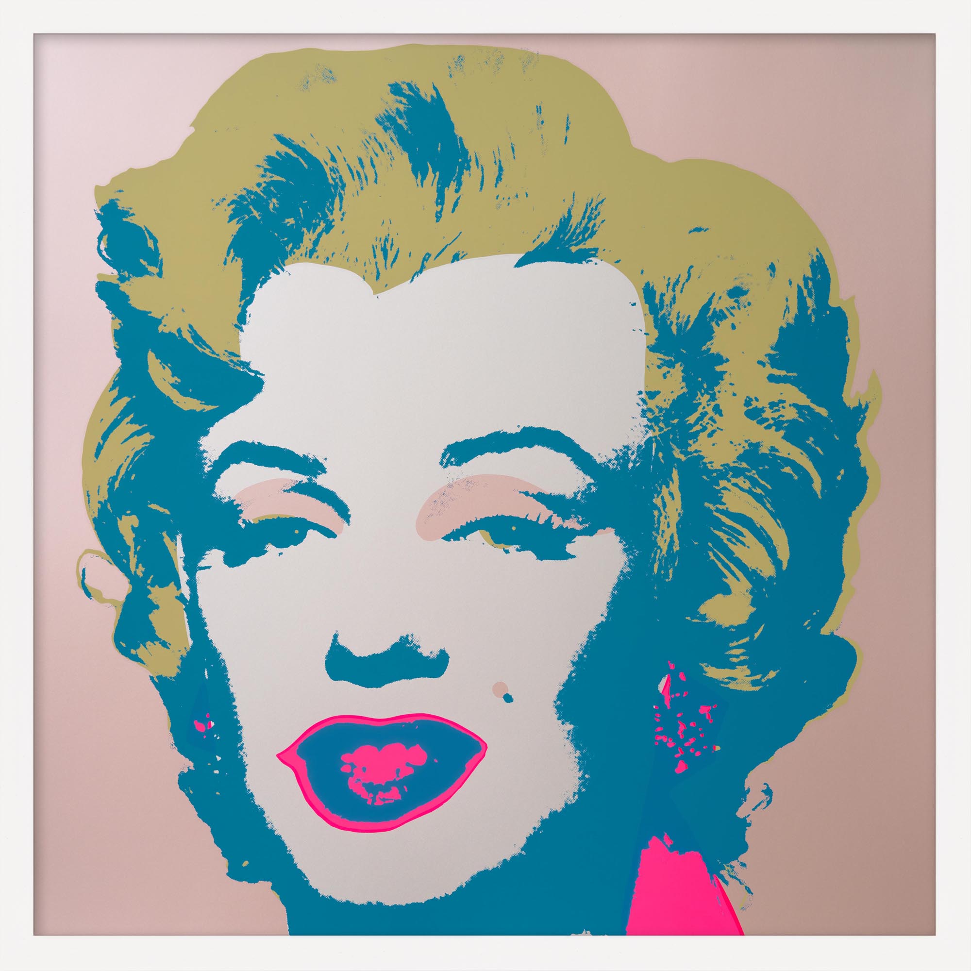 Andy Warhol: Bild ‚Sunday B. Morning Marilyn Oliv, Hellgrün, Pink‘