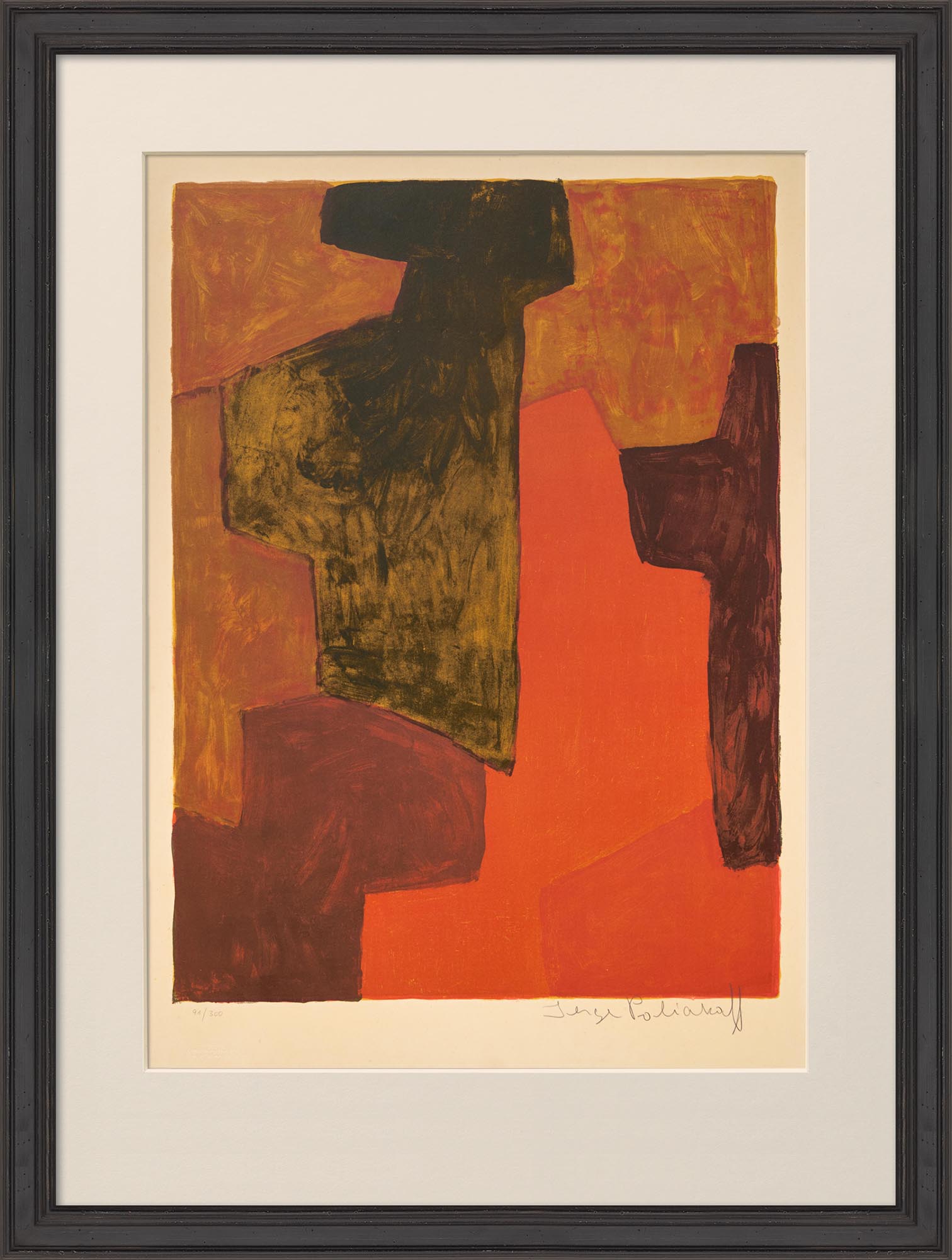 Serge Poliakoff: Bild ‚Composition orange et verte‘ (1964)