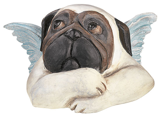Sculpture "Sistine Pug (with crossed arms)", cast version by Loriot
