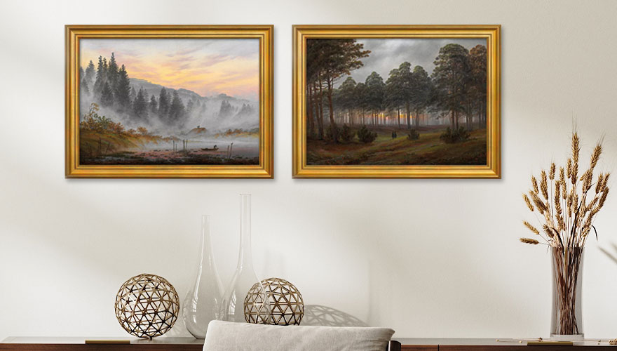 Caspar David Friedrich: Picture 'The morning' and 'The Evening'