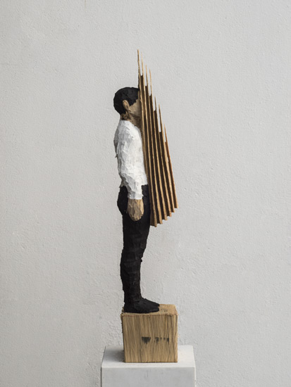 Sculpture "Untitled" (2018) (Unique piece), wood by Edvardas Racevicius