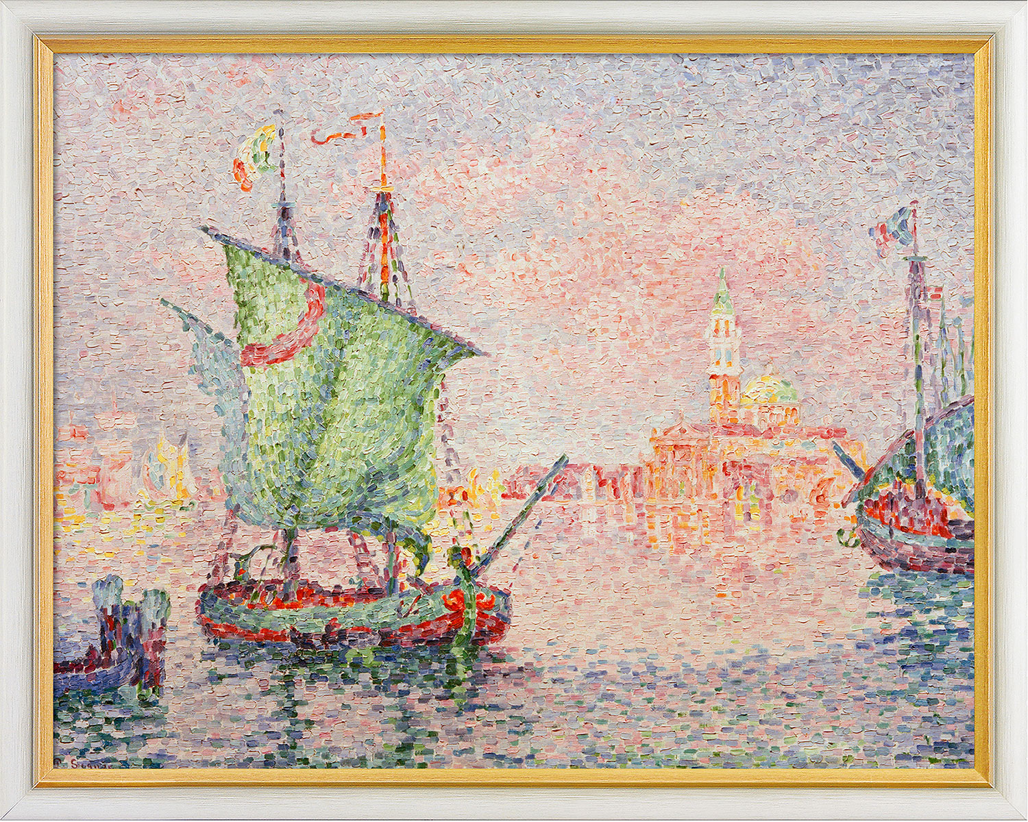 Picture "Venice, the Pink Cloud" (1909), framed by Paul Signac