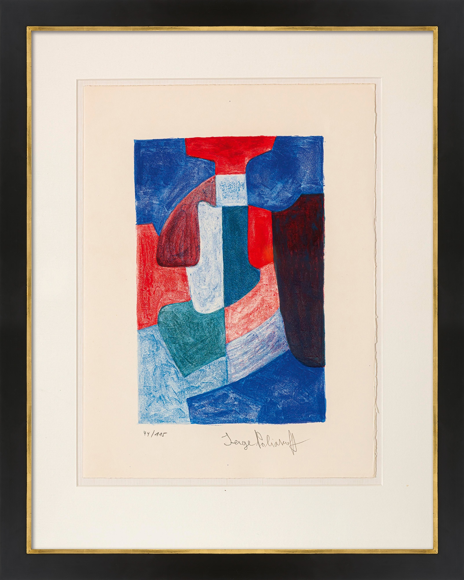 Serge Poliakoff: Bild ‚Composition bleue, verte et rouge‘ (1969)