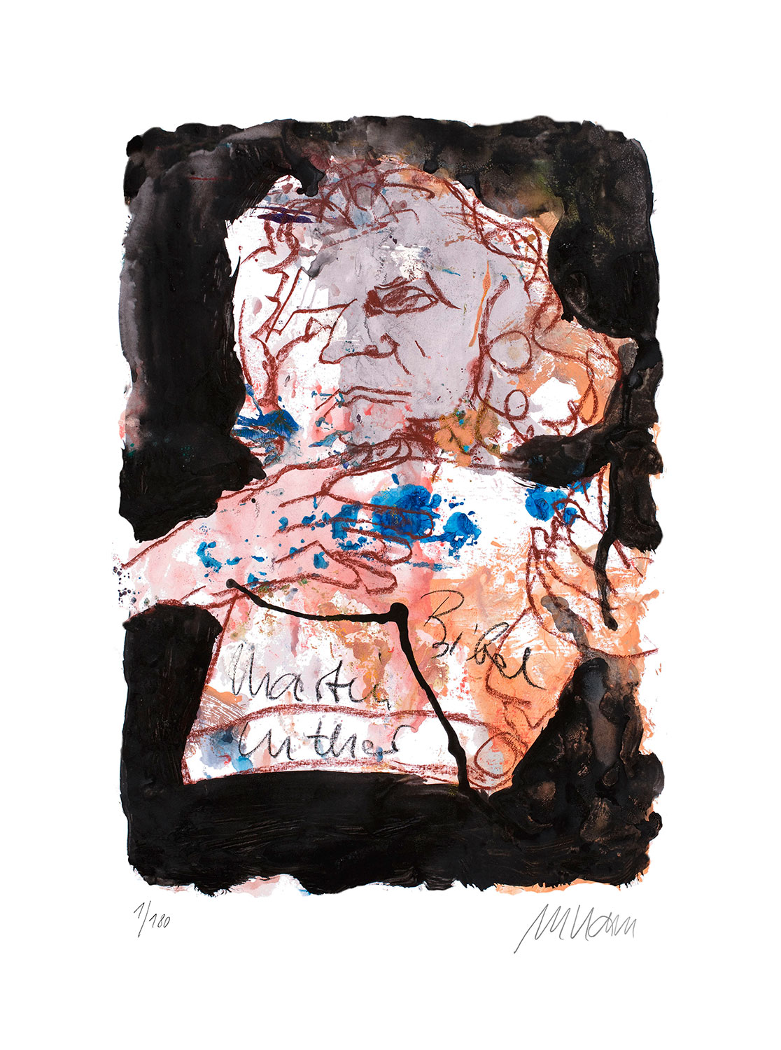 Picture "Martin Luther" (2014), unframed by Armin Mueller-Stahl