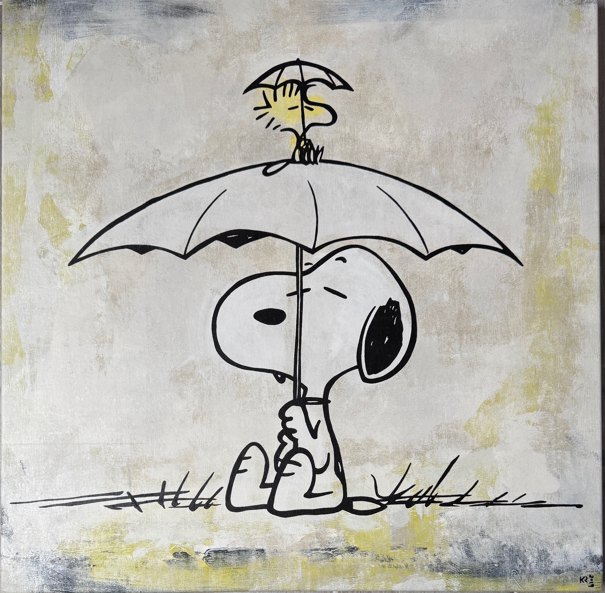 duckpool: Bild ‚Snoopy mit Woodstock‘ (2019) (serielles Unikat)