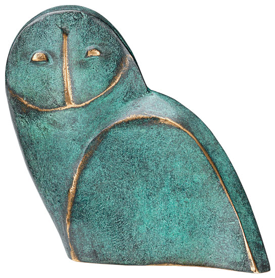 Sculpture "Owl", bronze by Raimund Schmelter