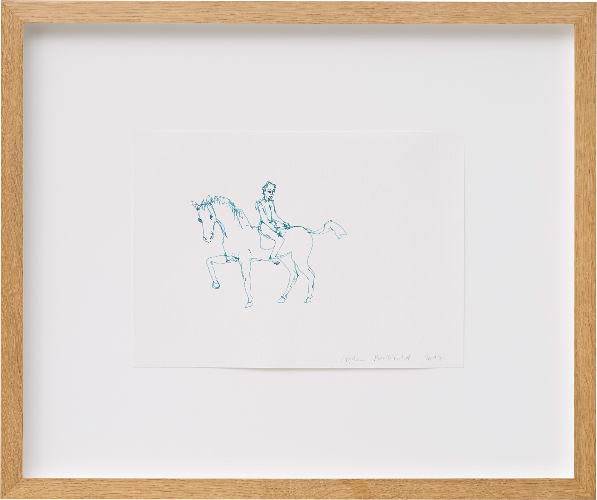 Stephan Balkenhol: Bild ‚Ohne Titel (Mann auf Pferd II)‘ (2017) (Unikat)