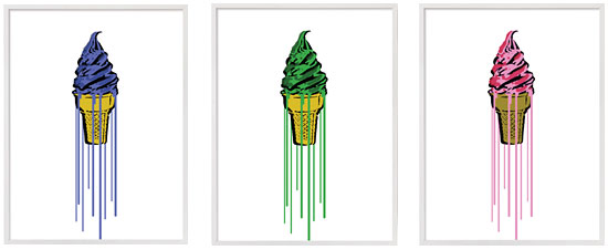 ELIOT theSuper: 3 Bilder ‚Glitter Icecream‘ im Set