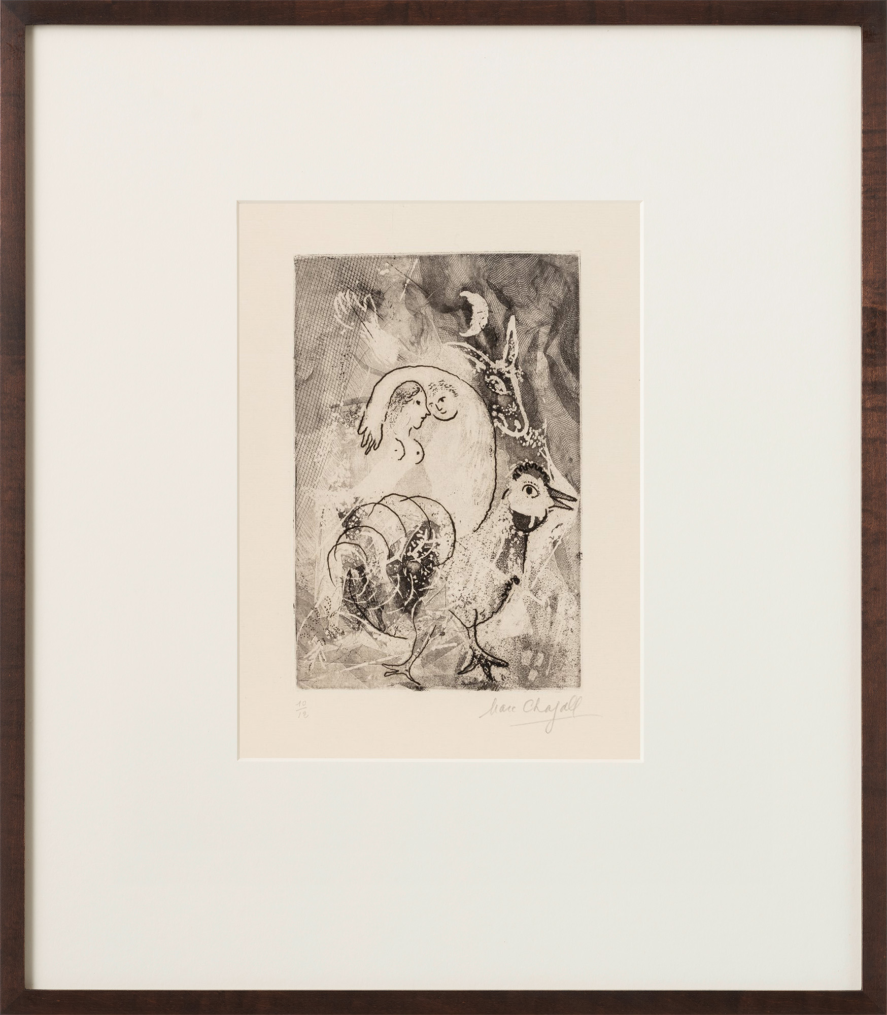 Marc Chagall: Bild ‚Le couple avec le coq‘ (1926-1944)