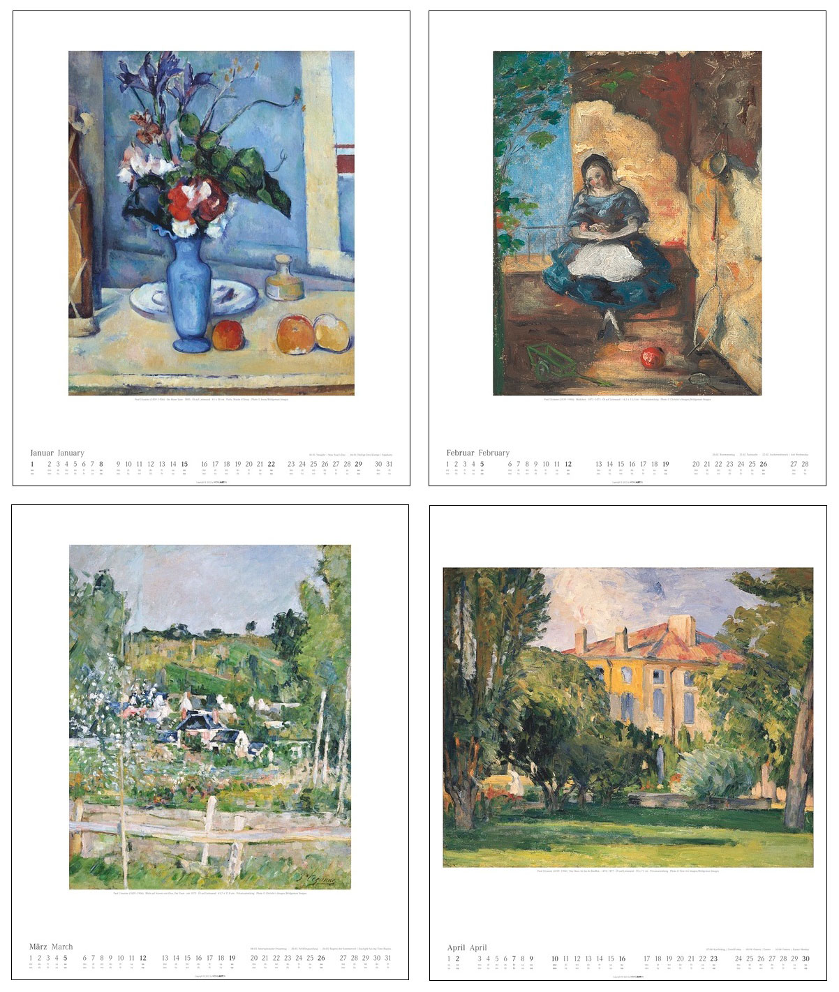 Artist calendar 2023 by Paul Cézanne