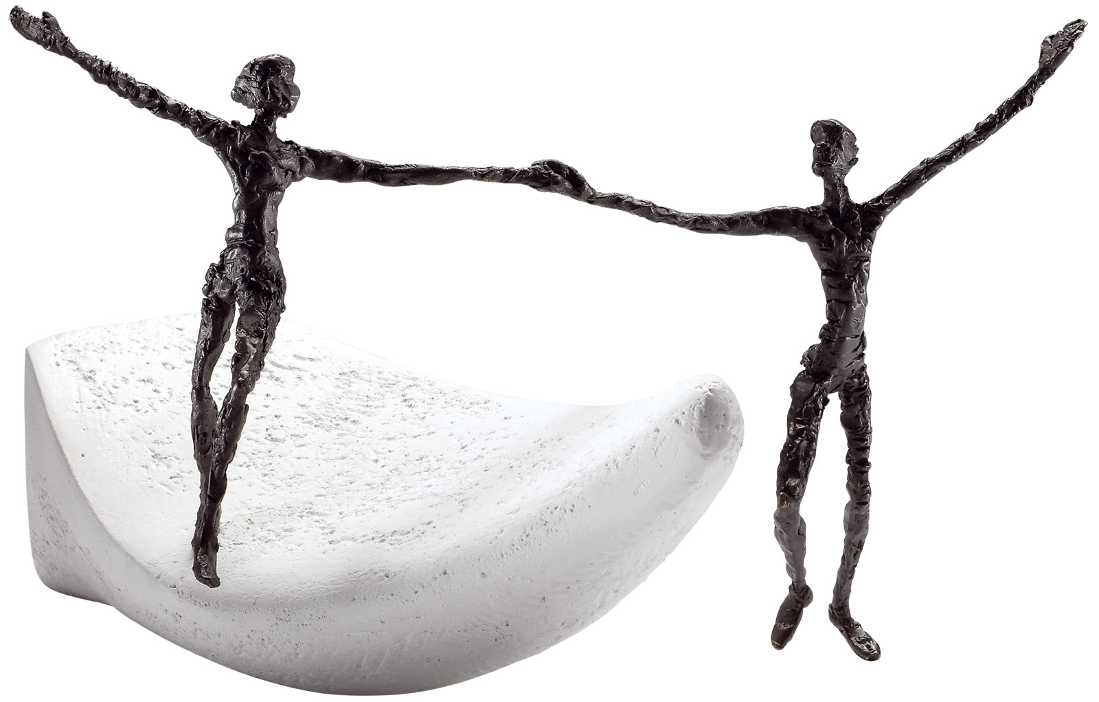 Skulptur "Ich danke dir" (2009), Bronze auf Steinguss von Luise Kött