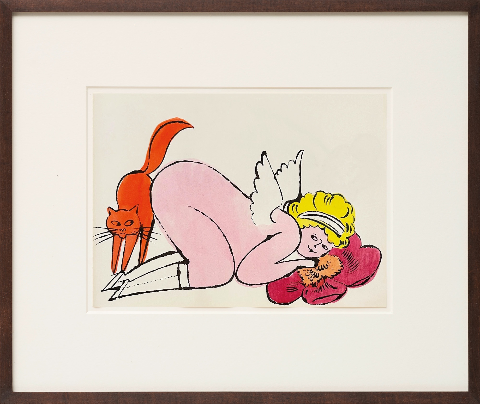 Andy Warhol: Bild ‚One plate, from: In the Bottom of My Garden FS IV. 88A‘ (1956) (Serielles Unikat)