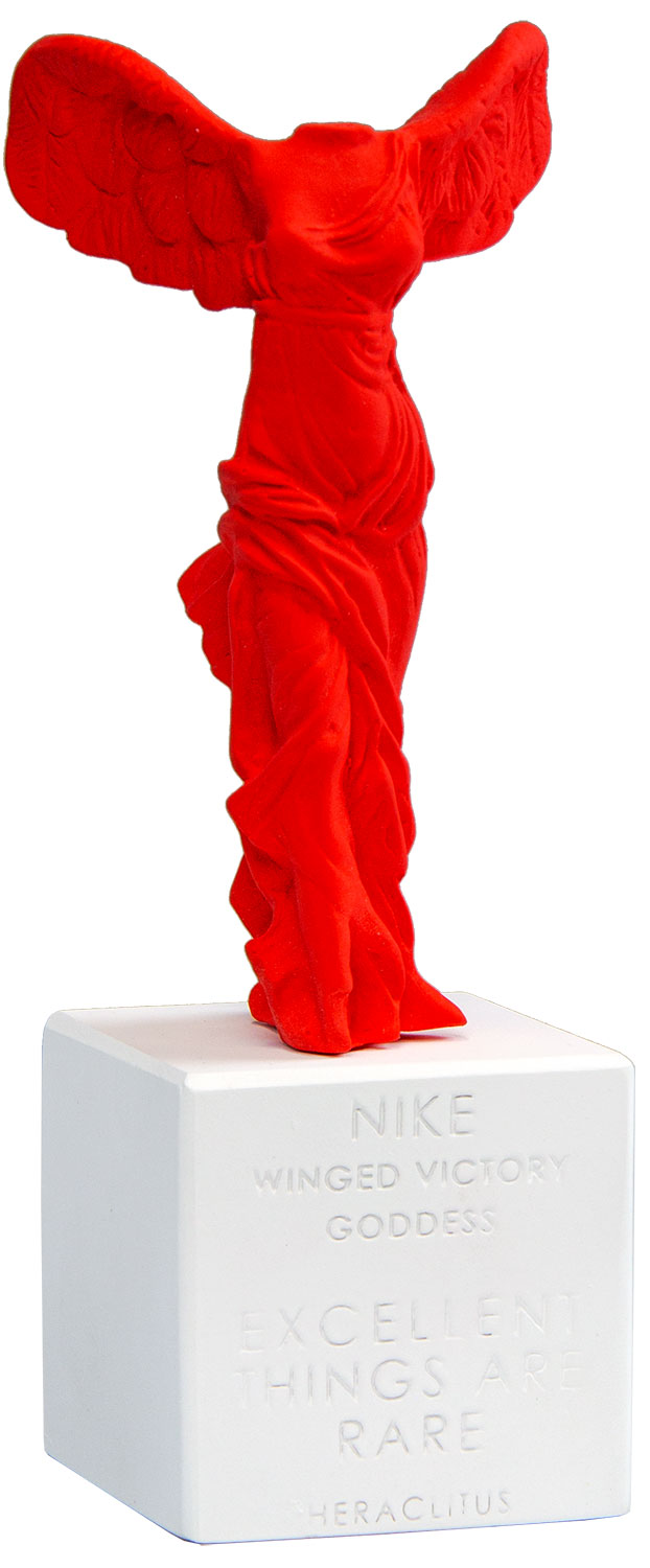 Sculpture "Winged Nike of Samothrace Red" by SOPHIA enjoy thinking