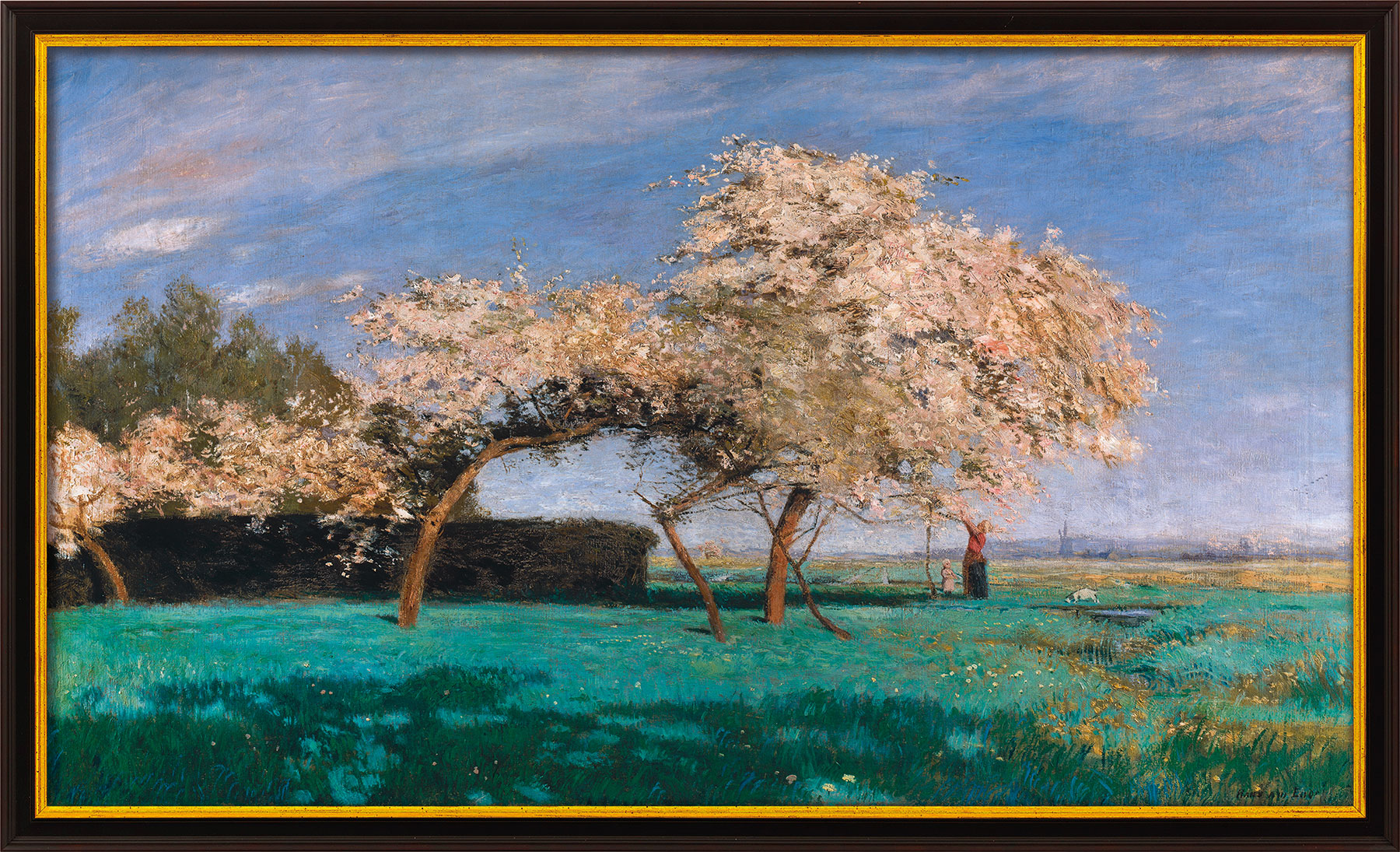 Picture "Spring Day" (1897/98), black framed version by Hans am Ende