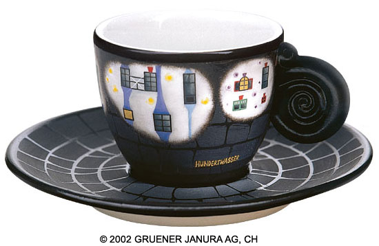 Espresso cup "In the Meadows" by Friedensreich Hundertwasser