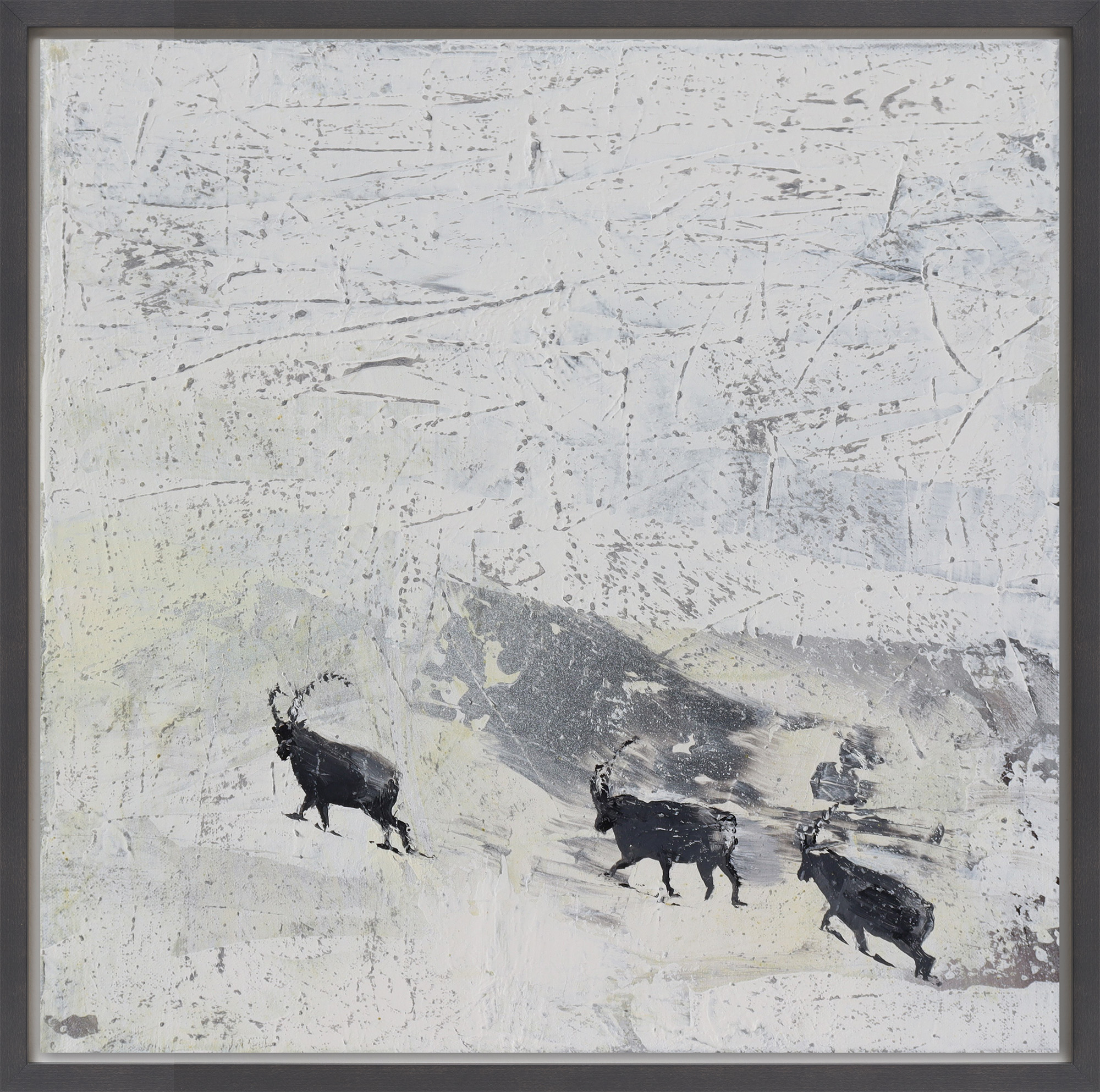 Simone Opdahl: Bild ‚Mountainview (weiß)‘ (2022) (Unikat)