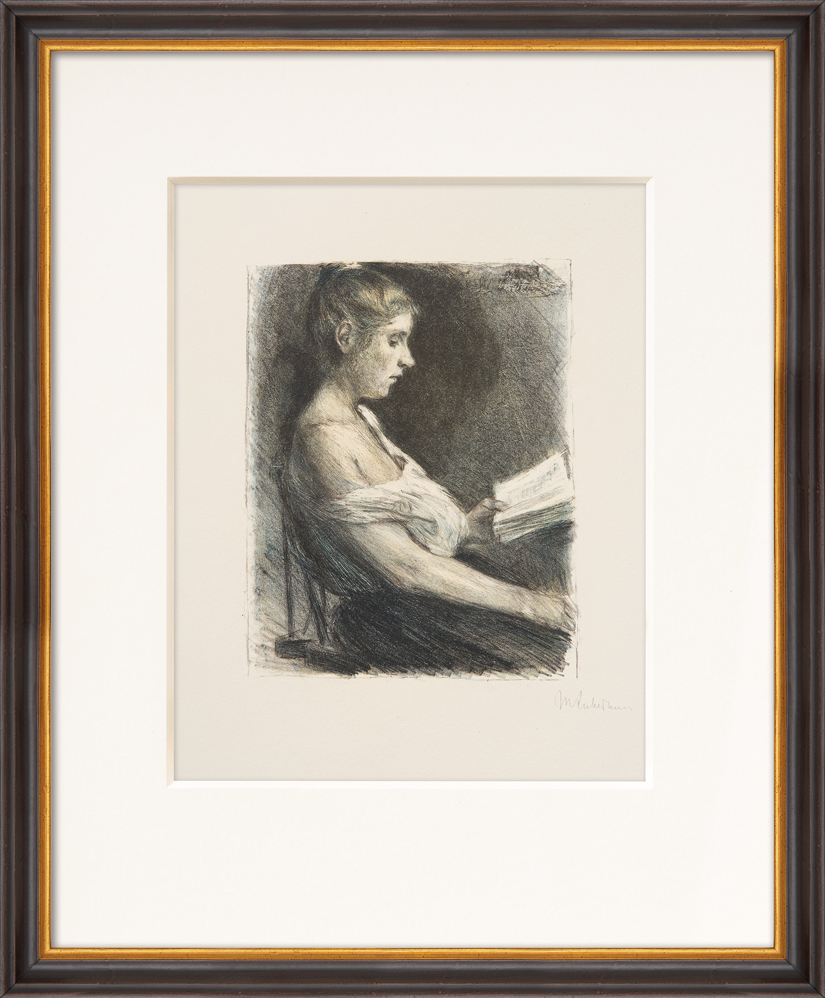 Max Liebermann: Bild ‚Lesendes Mädchen‘ (1896)