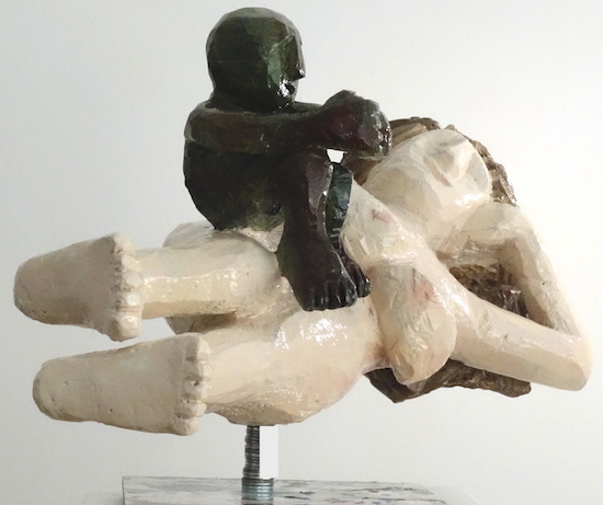 Skulptur "mannundfrau" (2020) (Unikat), Aluminium von Daniel Wagenblast