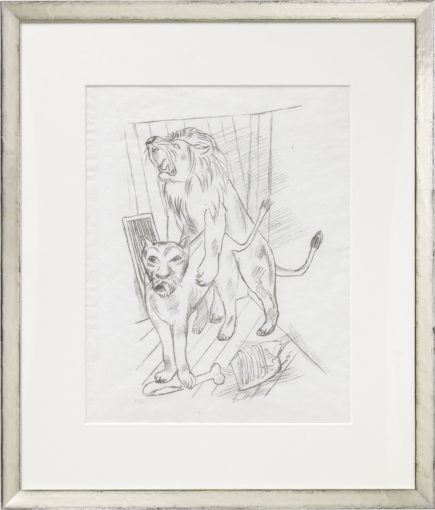 Bild "Löwenpaar" (1921) von Max Beckmann