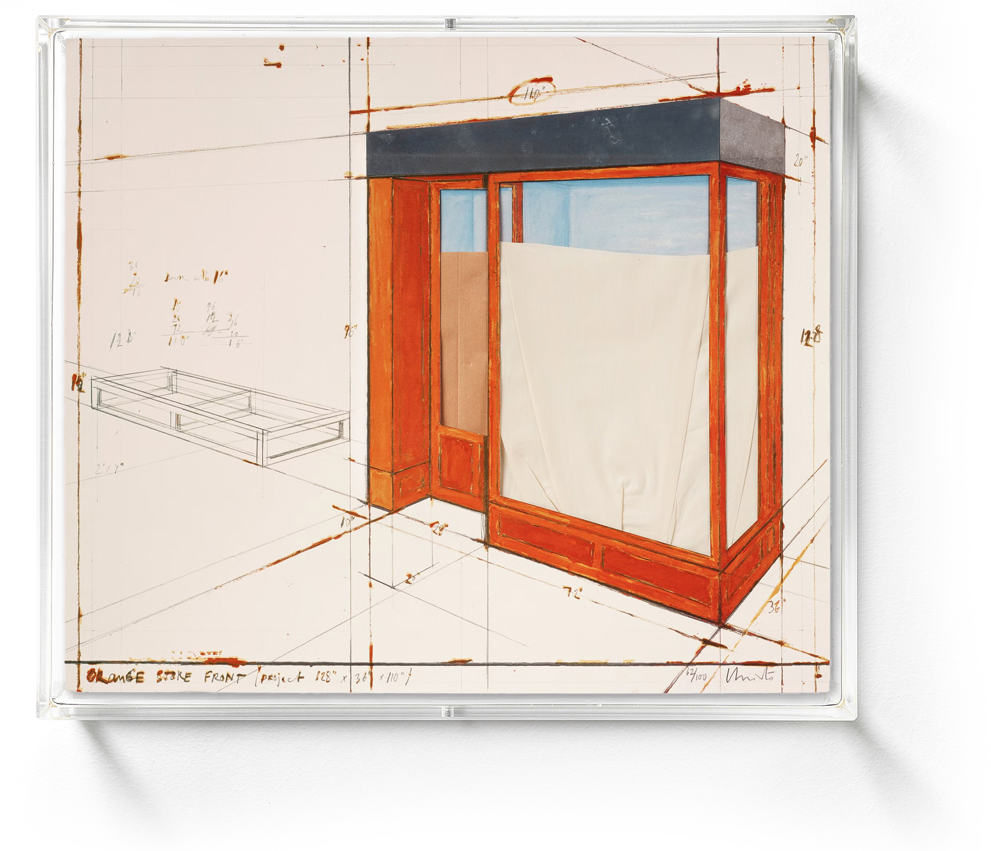 Christo: Bild ‚Orange Store Front, Project‘ (1991)