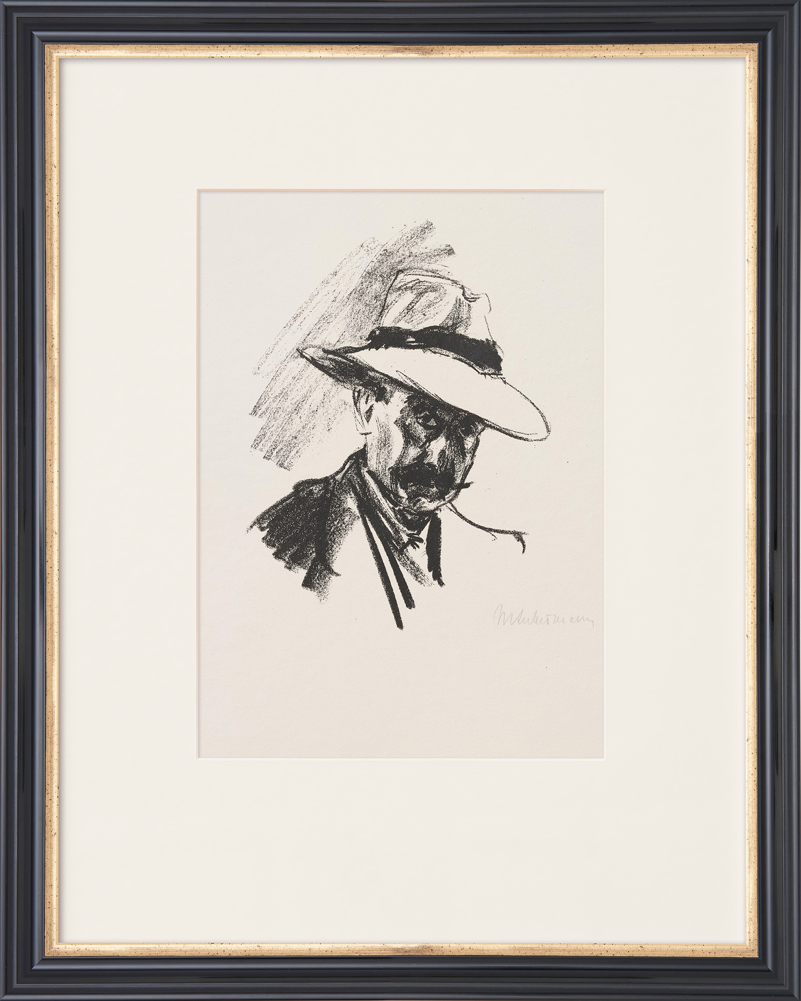 Max Liebermann: Bild ‚Selbstbildnis im Strohhut‘ (1917)