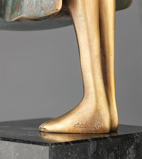 Skulptur "Amore", Version Bronze grün