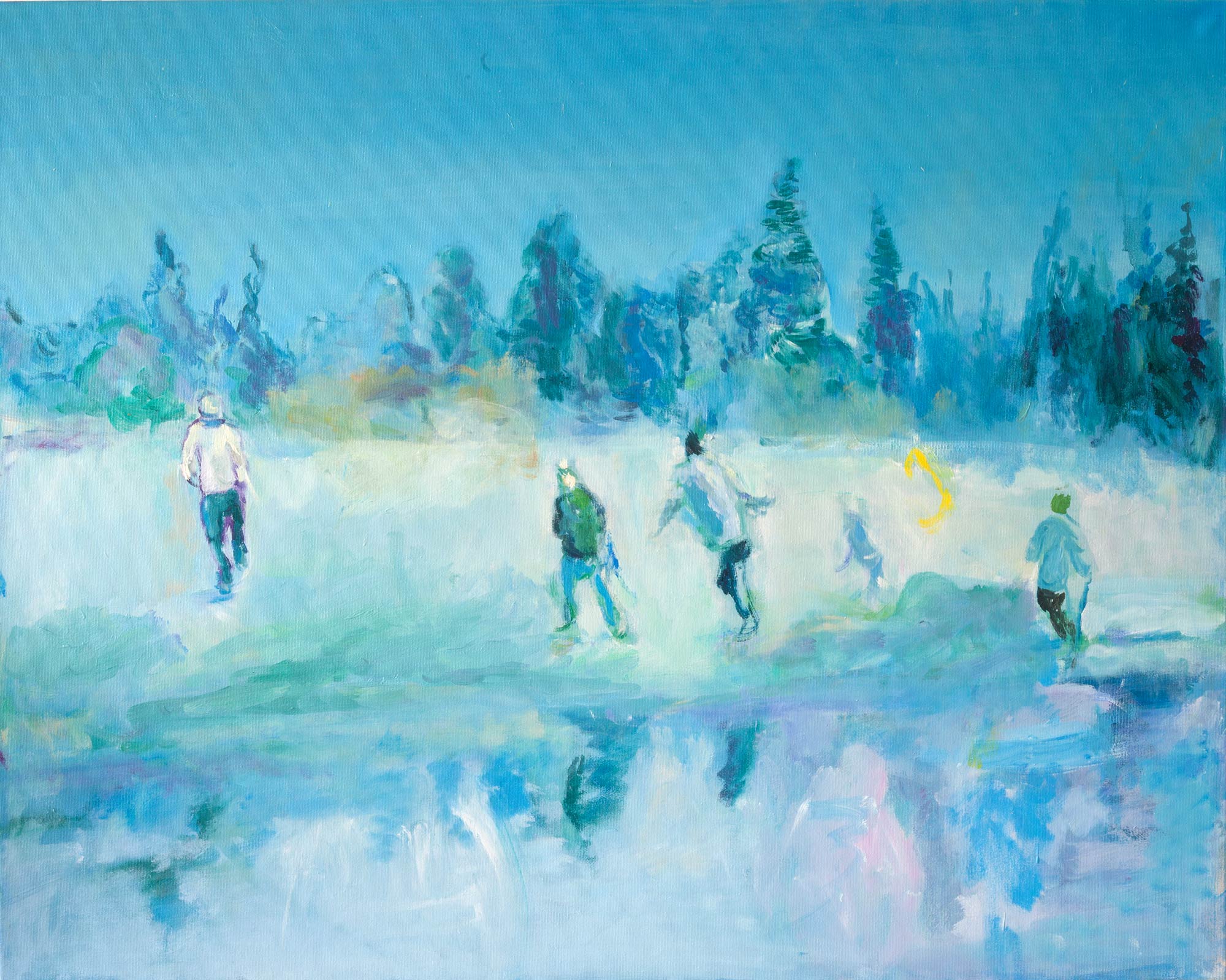Patricia Hell: Bild ‚Am Fluss laufen II‘ (2020) (Unikat)