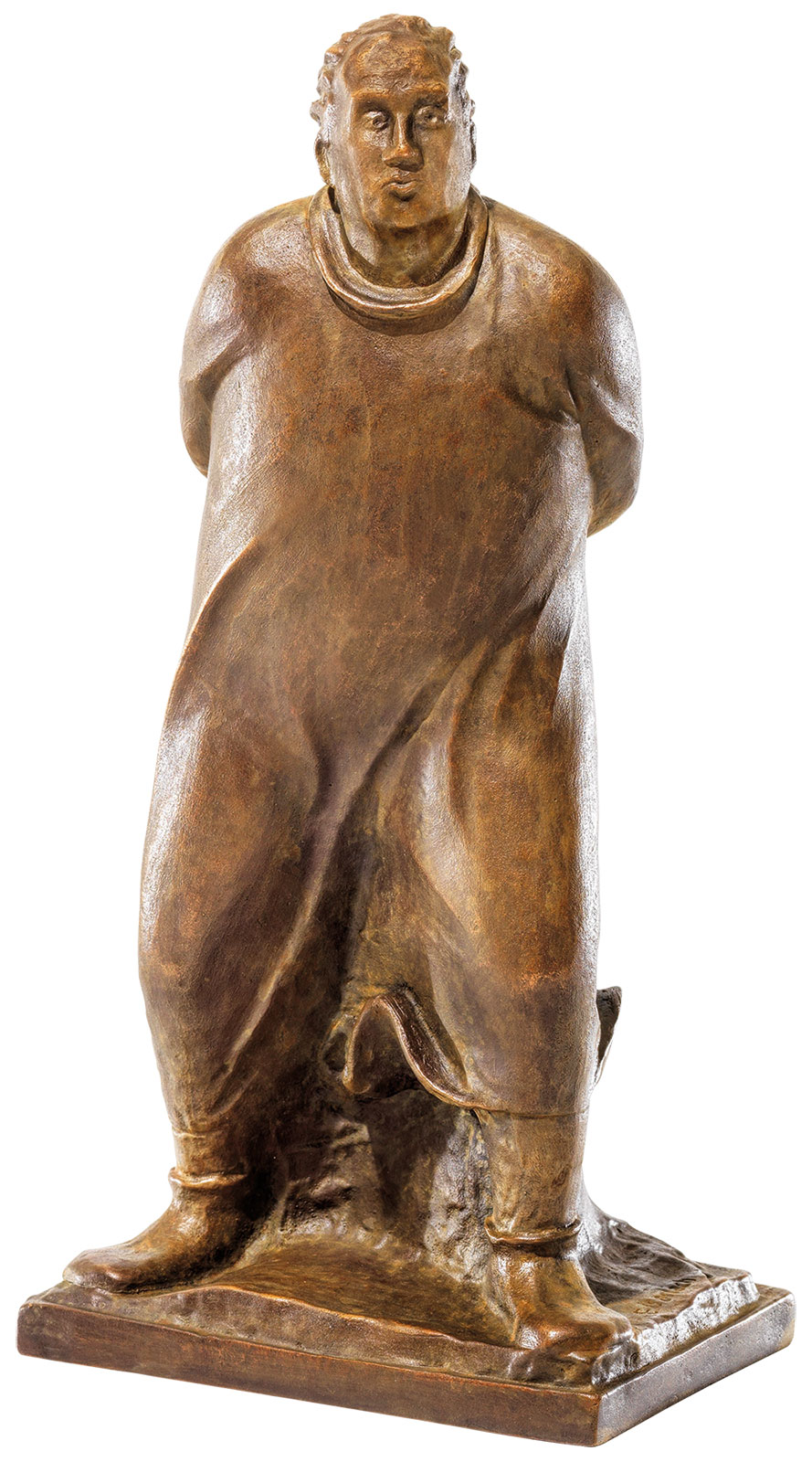 Skulptur "Der Spaziergänger" (1912), Reduktion in Bronze von Ernst Barlach