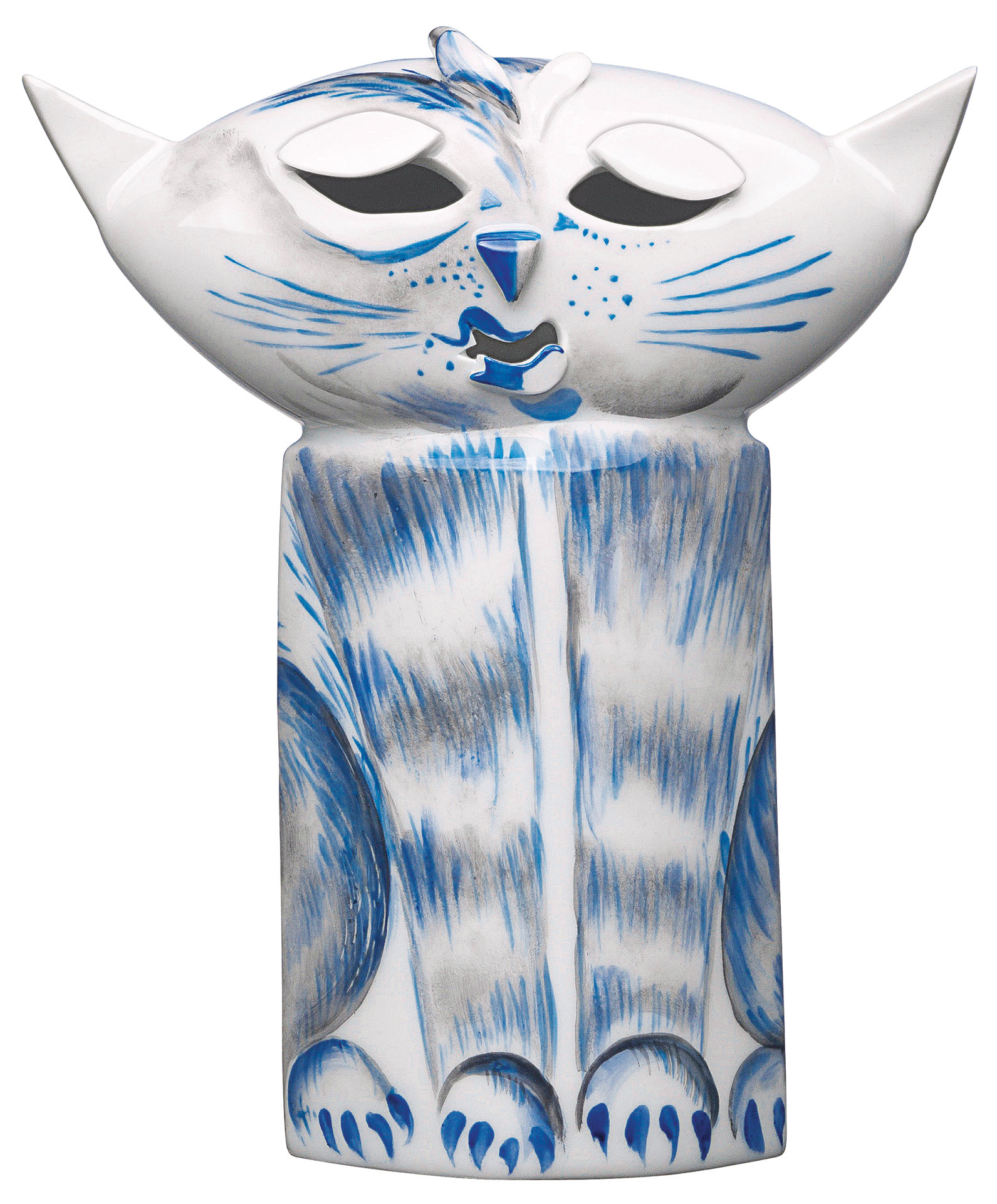 Sculpture "Cat", porcelain by Peter Strang
