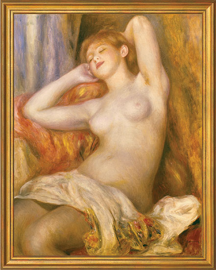 Bild "Das schlafende Mädchen" (1897), gerahmt